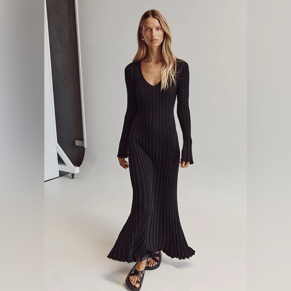 NWT Dissh Reign Black Long Sleeve Dress Sz M